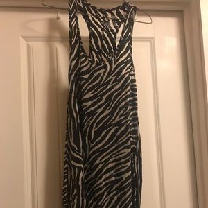 Gray Zebra print tank top
